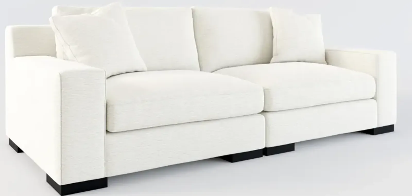 Bondi Foam Comfort 2-Piece Sofa - Living Large White