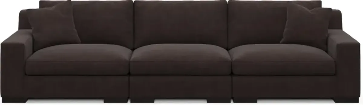 Bondi Foam Comfort 3-Piece Sofa - Merrimac Dark Brown