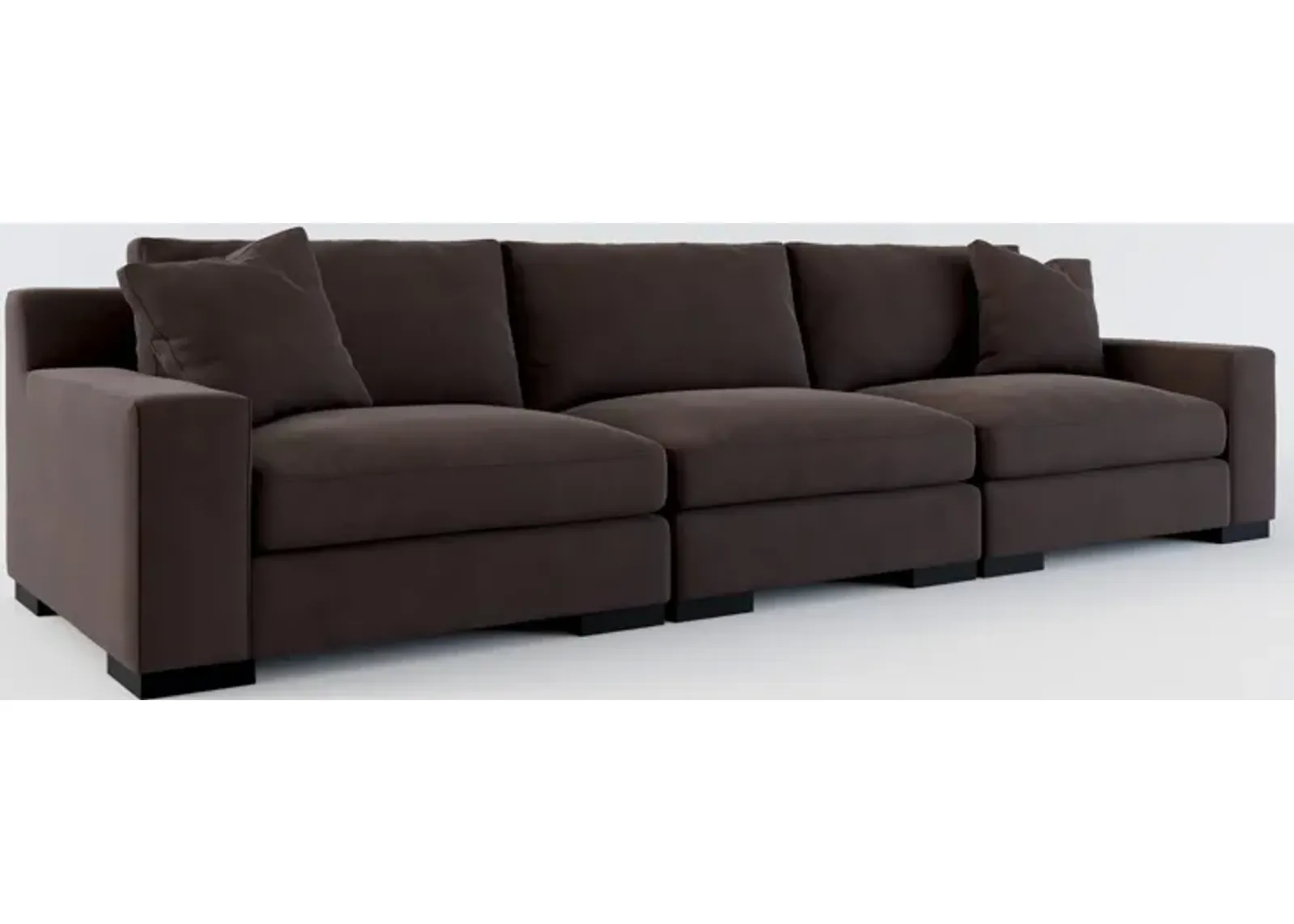 Bondi Foam Comfort 3-Piece Sofa - Merrimac Dark Brown