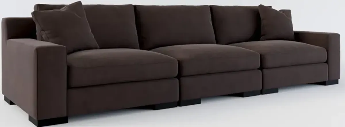 Bondi Foam Comfort 3-Piece Sofa - Merrimac Dark Brown