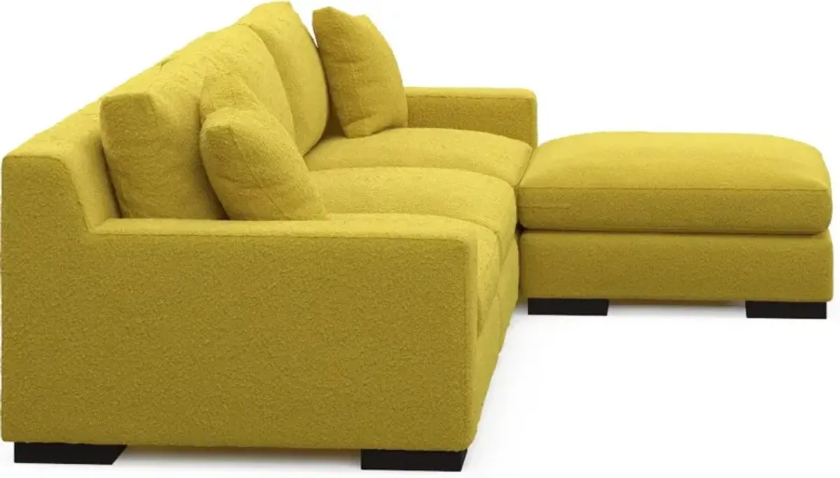 Bondi Foam Comfort 3-Piece Sofa and Ottoman - Bloke Goldenrod