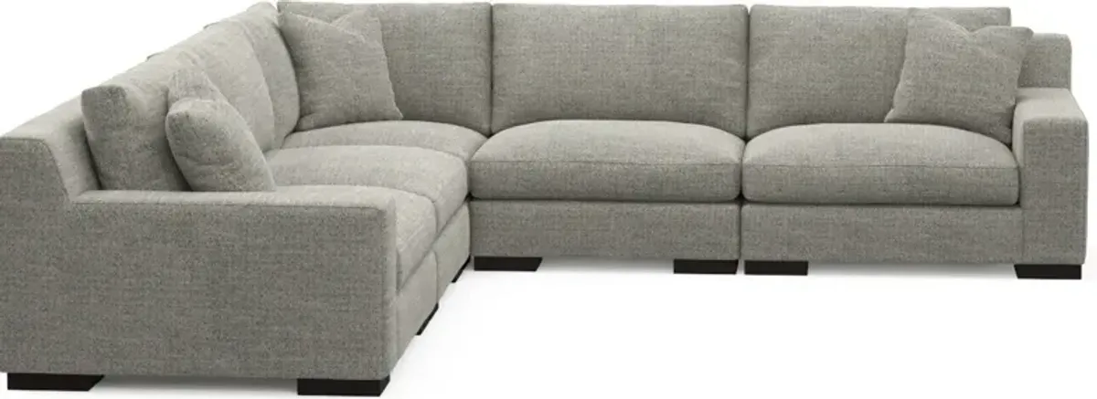 Bondi Foam Comfort 5-Piece Sectional - Pandora Pepper