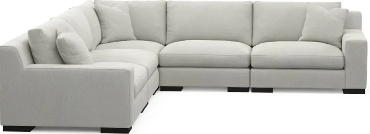 Bondi Foam Comfort 5-Piece Sectional - Oslo Snow