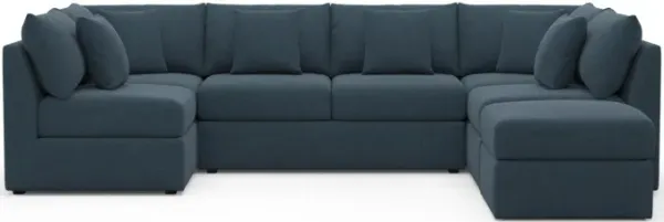 The Pitt Foam Comfort Sectional - Broderick Indigo