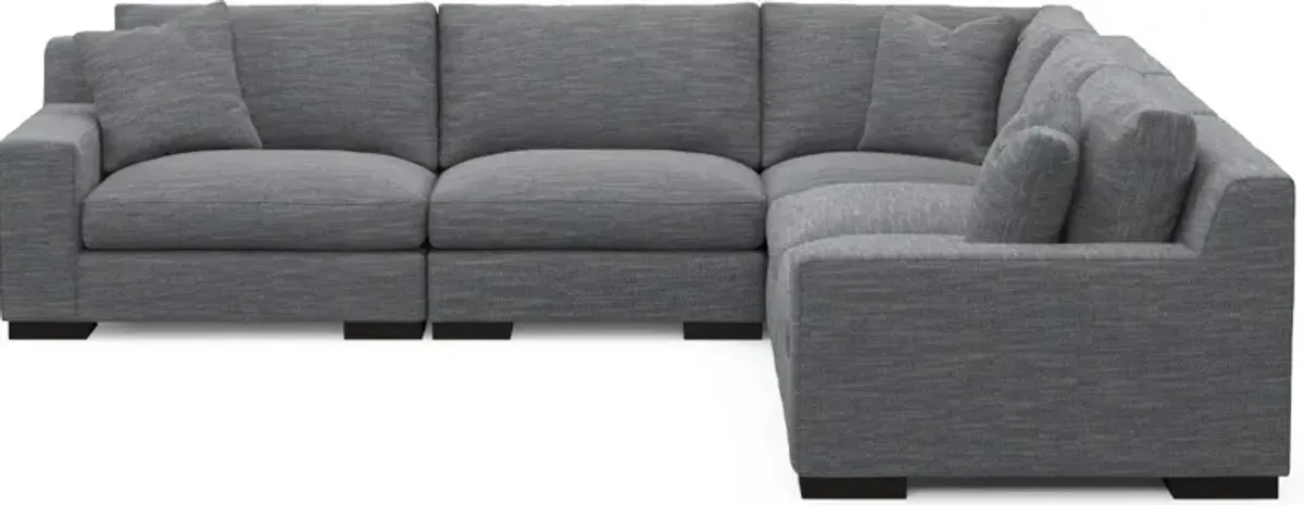 Bondi Foam Comfort 5-Piece Sectional - Dudley Indigo