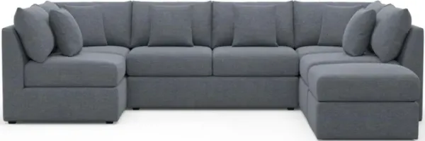 The Pitt Foam Comfort Sectional - Bridger Navy