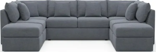 The Pitt Foam Comfort Sectional - Bridger Navy