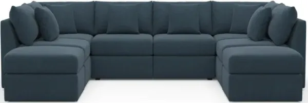 The Pitt Foam Comfort Sectional - Broderick Indigo