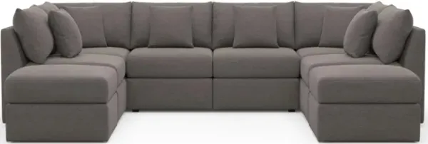 The Pitt Foam Comfort Sectional - Presidio Steel