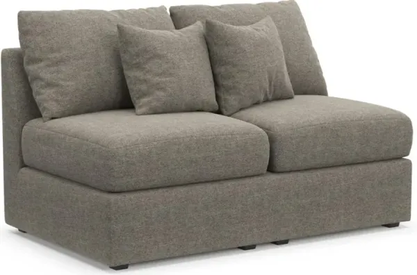 The Pitt Hybrid Comfort Armless Loveseat - Bridger Metal