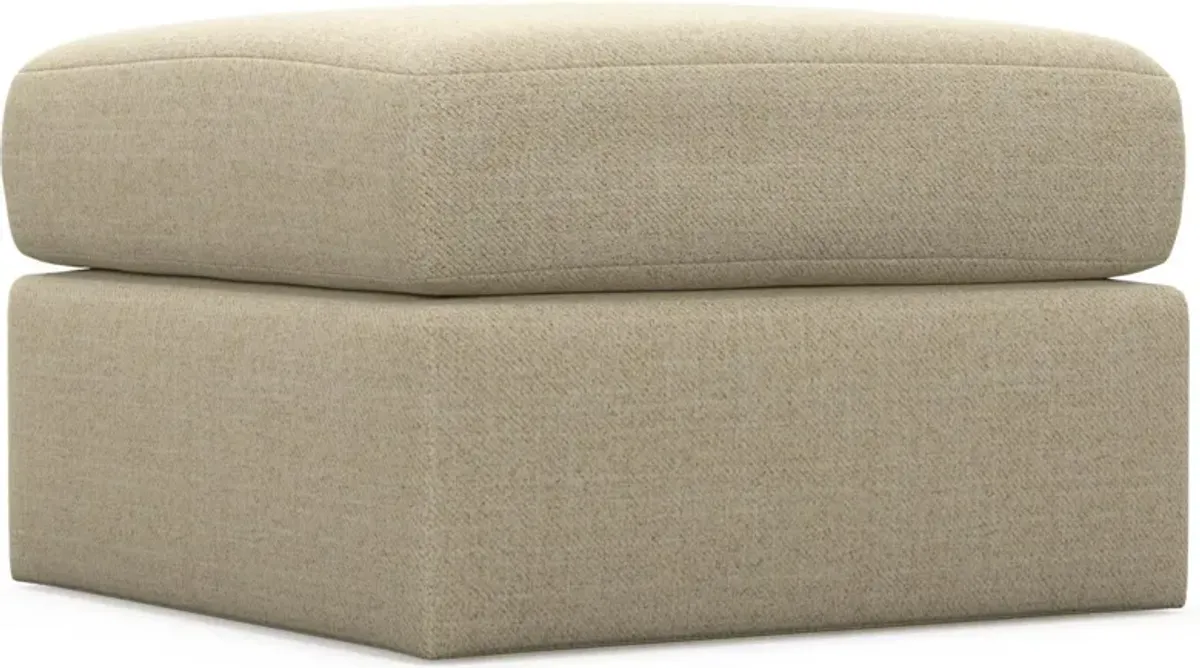 The Pitt Hybrid Comfort Ottoman - Broderick Sand