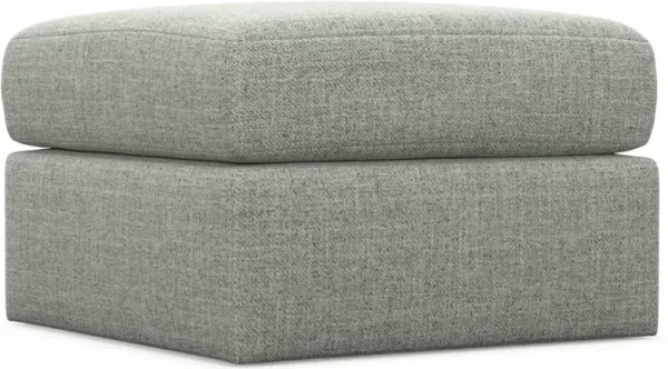 The Pitt Hybrid Comfort Ottoman - Broderick Sea Glass