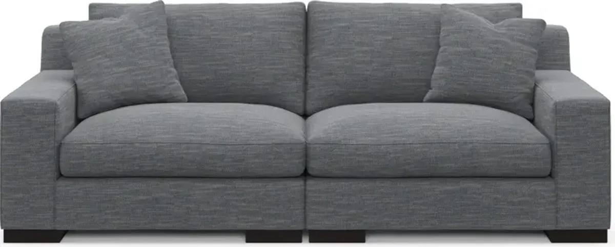 Bondi Hybrid Comfort 2-Piece Sofa - Dudley Indigo