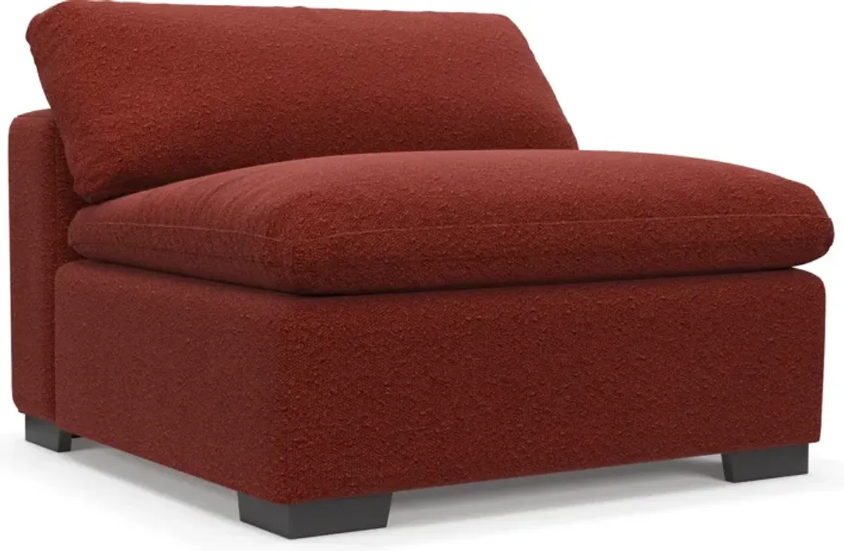 Plush Feathered Comfort Armless Chair - Bloke Brick