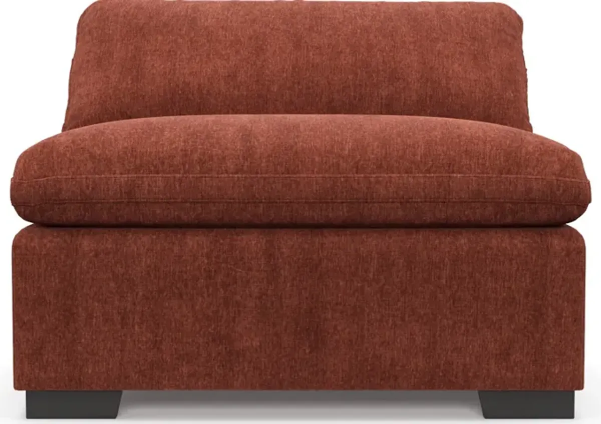 Plush Feathered Comfort Armless Chair - Contessa Paprika