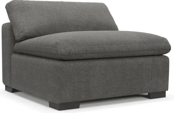 Plush Feathered Comfort Armless Chair - Living Large Charcoal