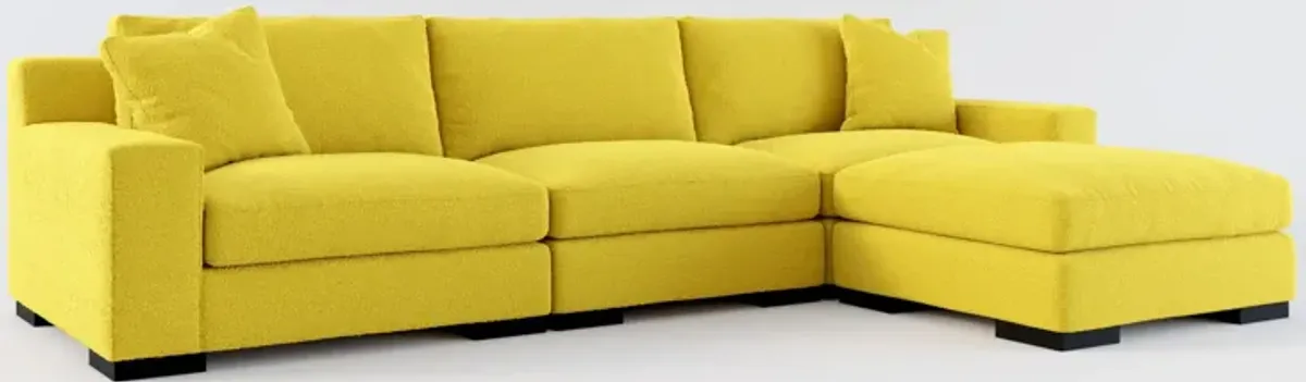 Bondi Hybrid Comfort 3-Piece Sofa and Ottoman - Bloke Goldenrod