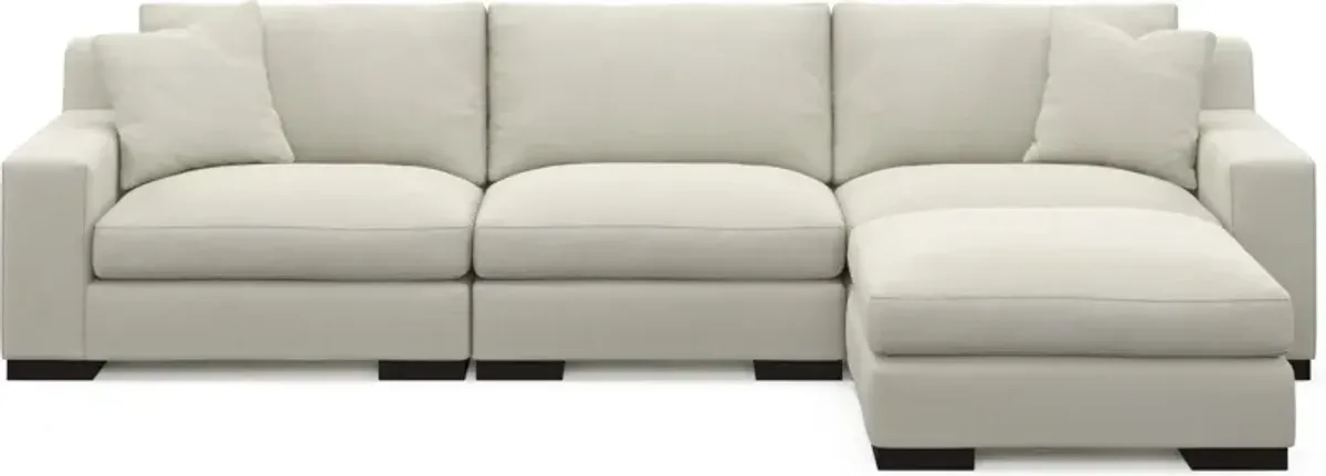 Bondi Hybrid Comfort 3-Piece Sofa and Ottoman - Anders Ivory