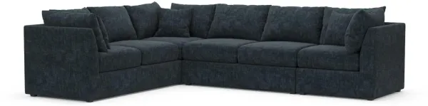 The Pitt Hybrid Comfort Sectional - Argo Navy