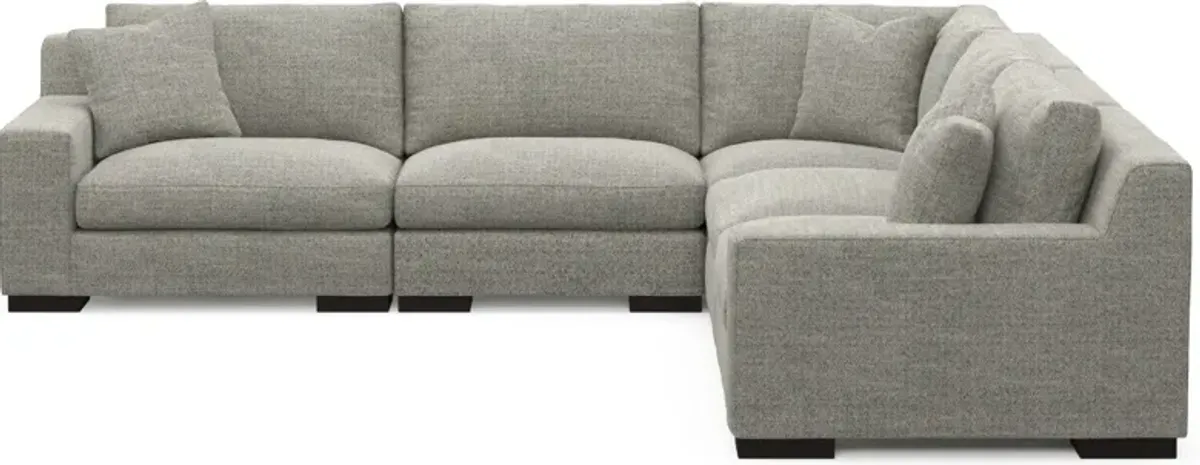 Bondi Hybrid Comfort 5-Piece Sectional - Pandora Pepper