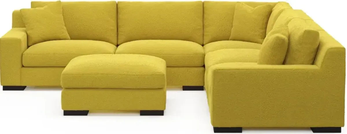 Bondi Hybrid Comfort 5-Piece Sectional and Ottoman - Bloke Goldenrod