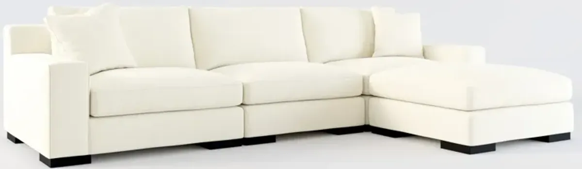 Bondi Foam Comfort 3-Piece Sofa and Ottoman - Fincher Ivory