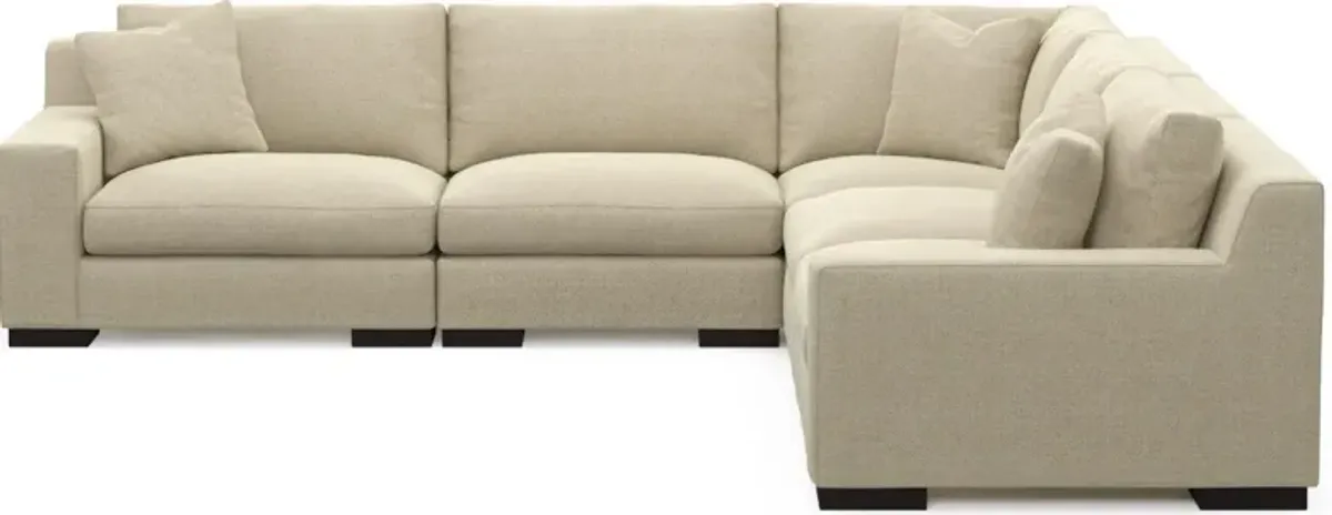 Bondi Foam Comfort 5-Piece Sectional - Broderick Sand