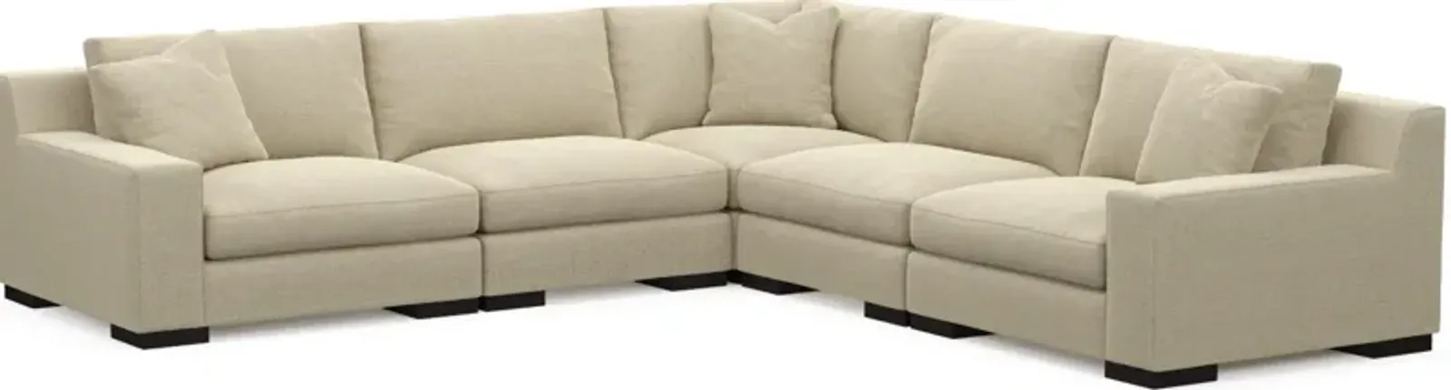 Bondi Foam Comfort 5-Piece Sectional - Broderick Sand