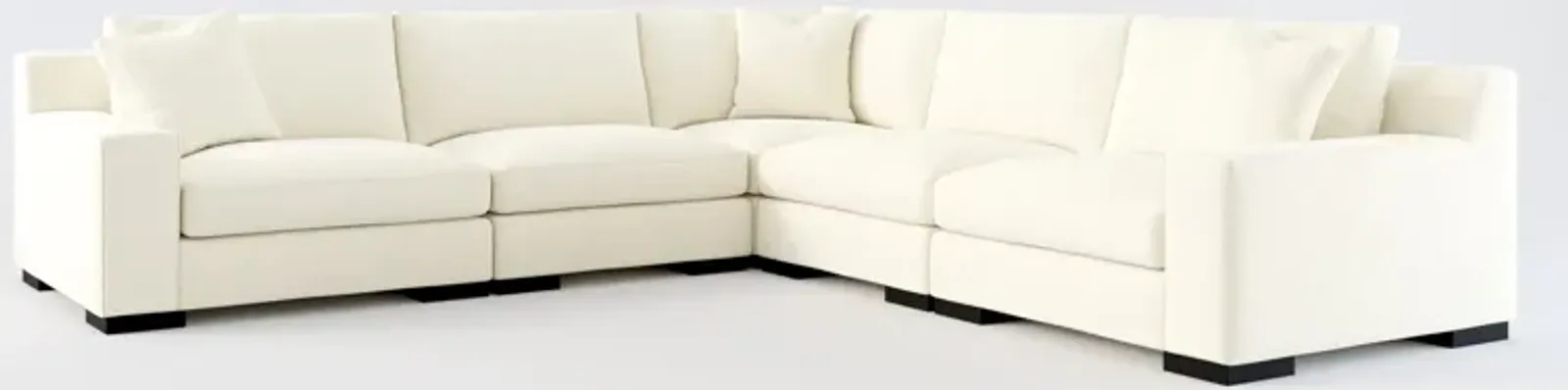 Bondi Foam Comfort 5-Piece Sectional - Fincher Ivory