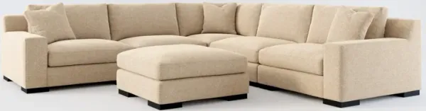 Bondi Foam Comfort 5-Piece Sectional and Ottoman - Liv Wicker