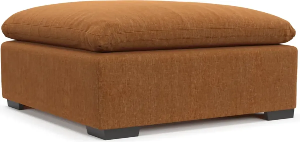 Plush Feathered Comfort Ottoman - Contessa Ginger