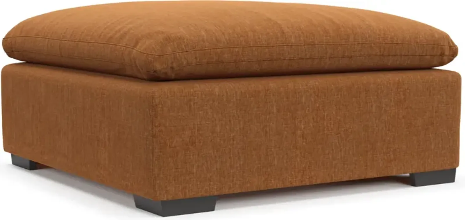 Plush Feathered Comfort Ottoman - Contessa Ginger