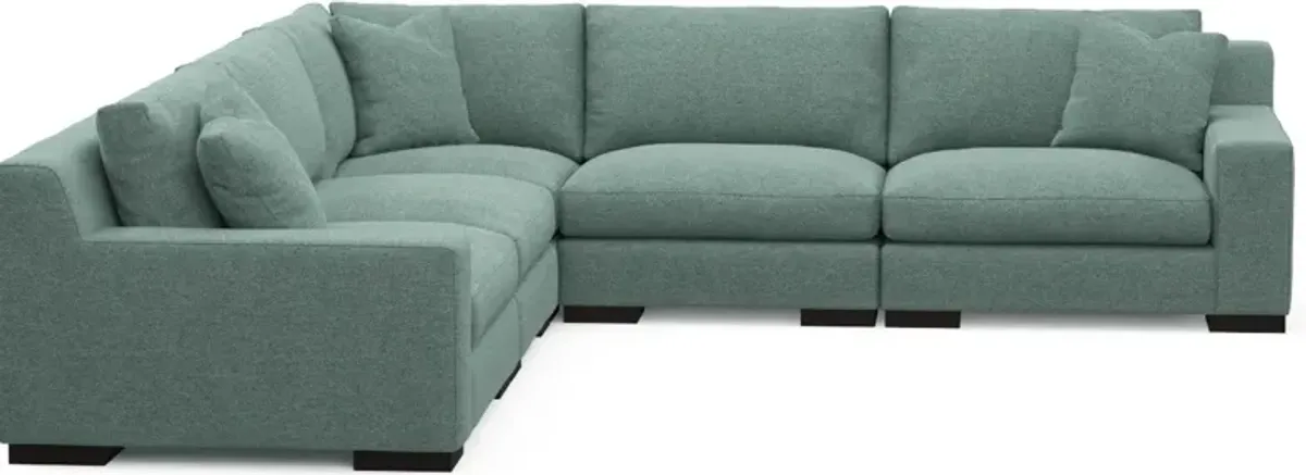 Bondi Hybrid Comfort 5-Piece Sectional - Bridger Jade