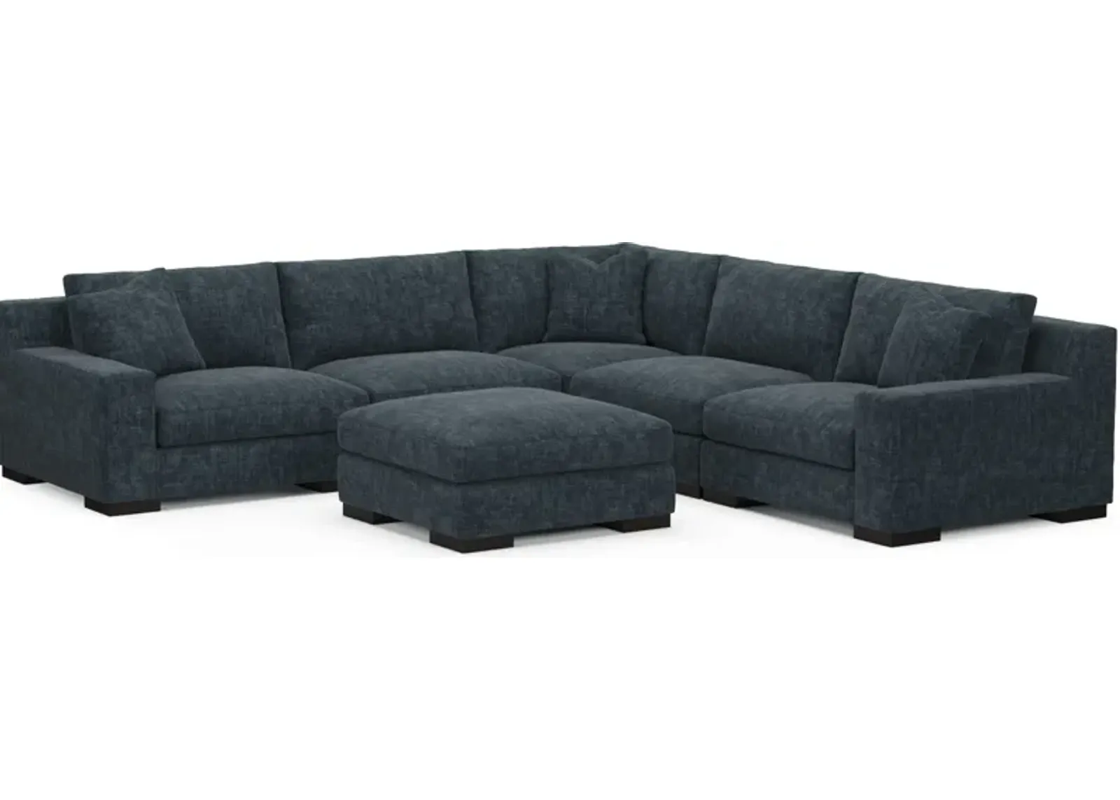 Bondi Hybrid Comfort 5-Piece Sectional and Ottoman - Argo Navy