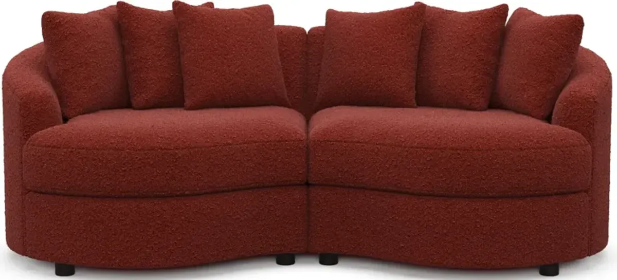 Allegra Foam Comfort 2-Piece Sectional - Bloke Brick