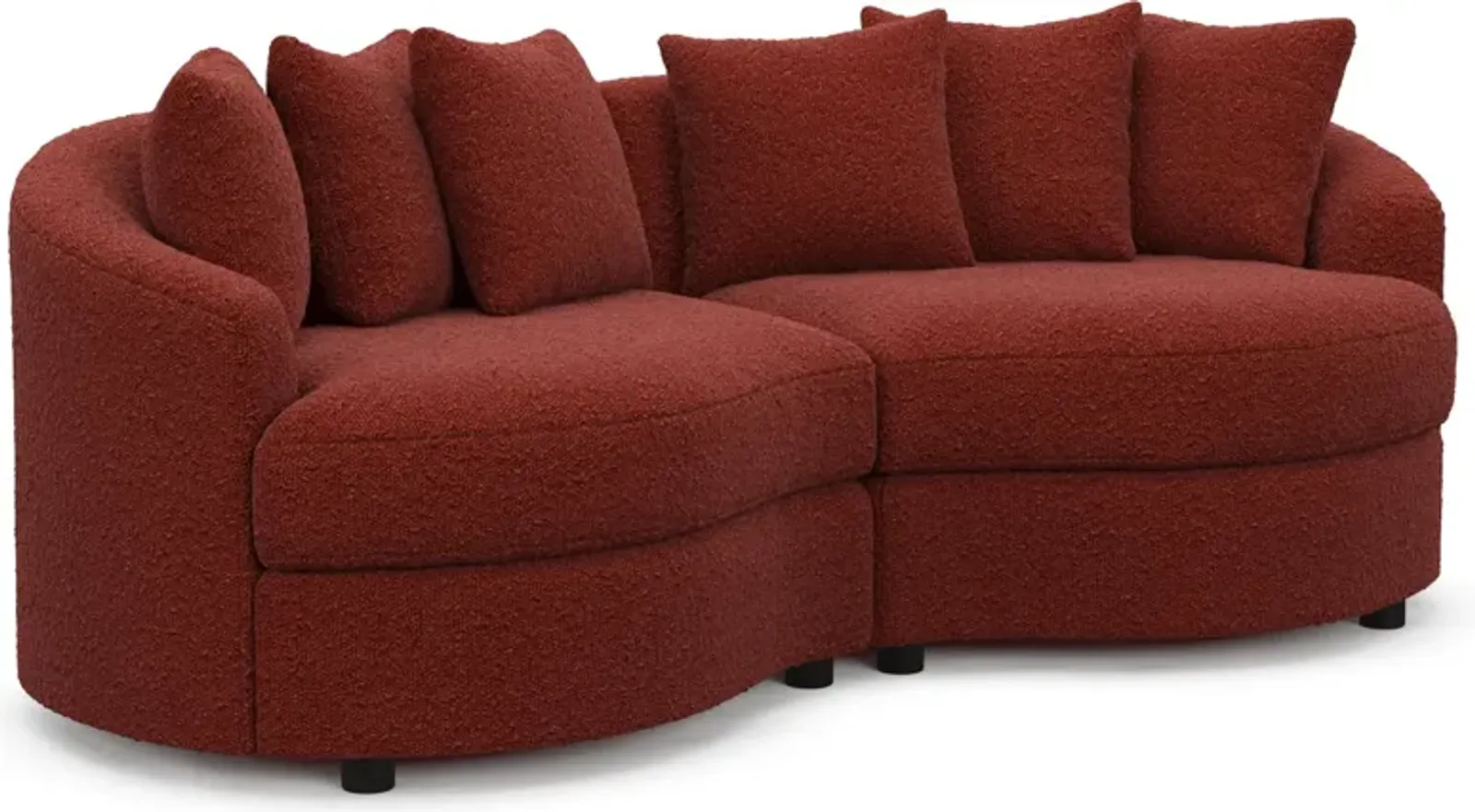 Allegra Foam Comfort 2-Piece Sectional - Bloke Brick