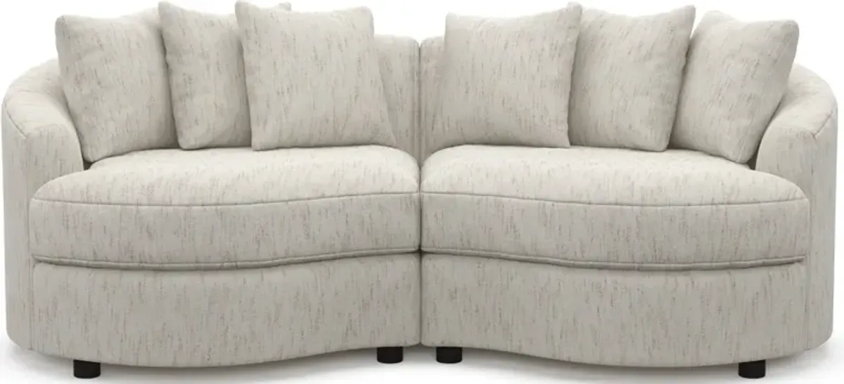 Allegra Foam Comfort 2-Piece Sectional - P.T. Cream