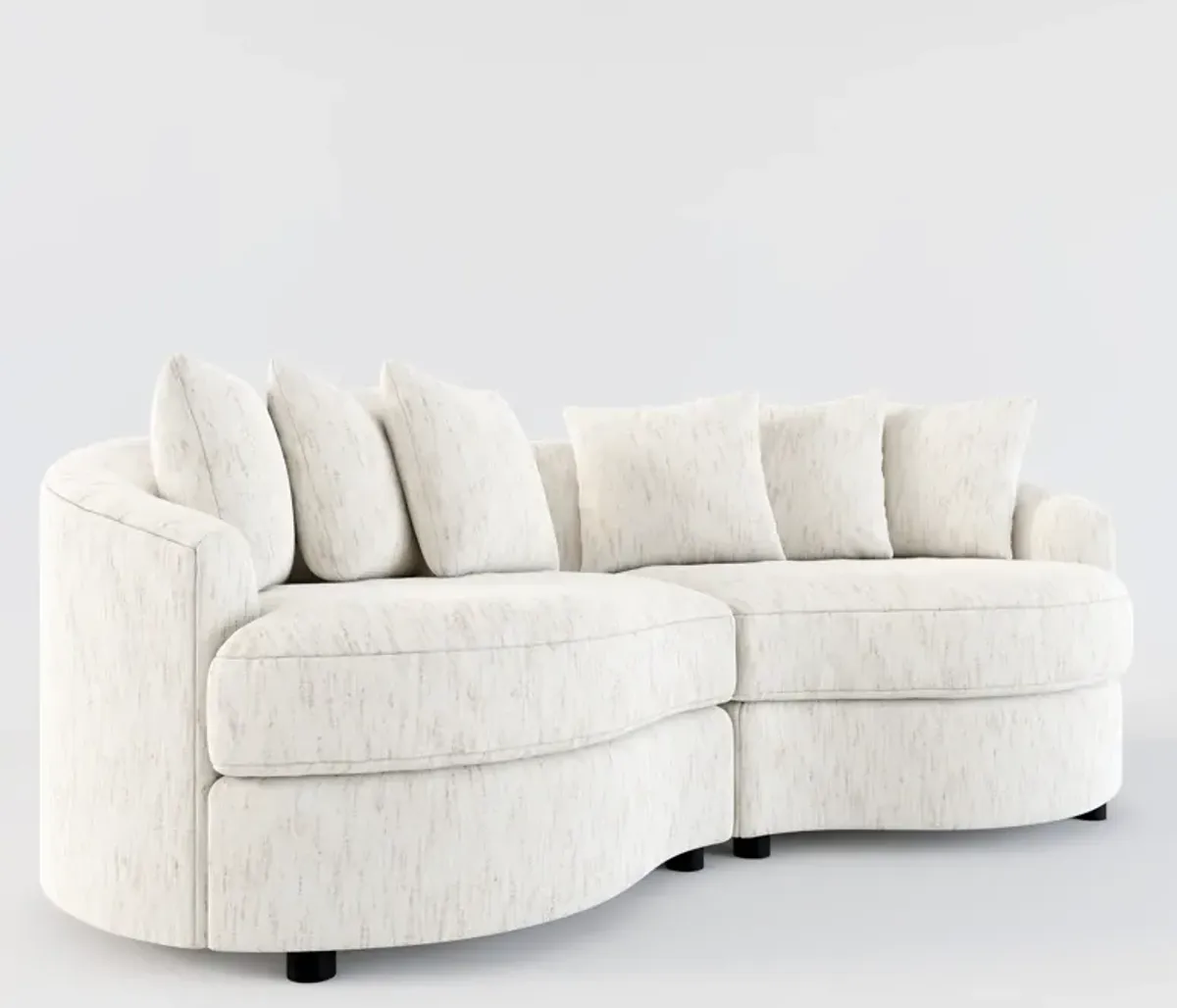 Allegra Foam Comfort 2-Piece Sectional - P.T. Cream