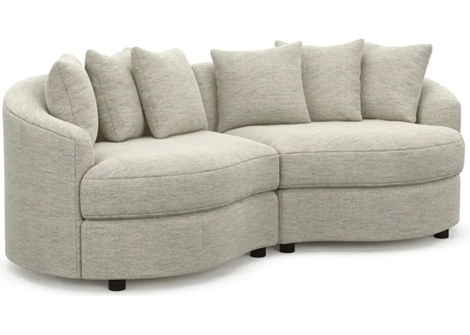 Allegra Foam Comfort 2-Piece Sectional - Merino Chalk