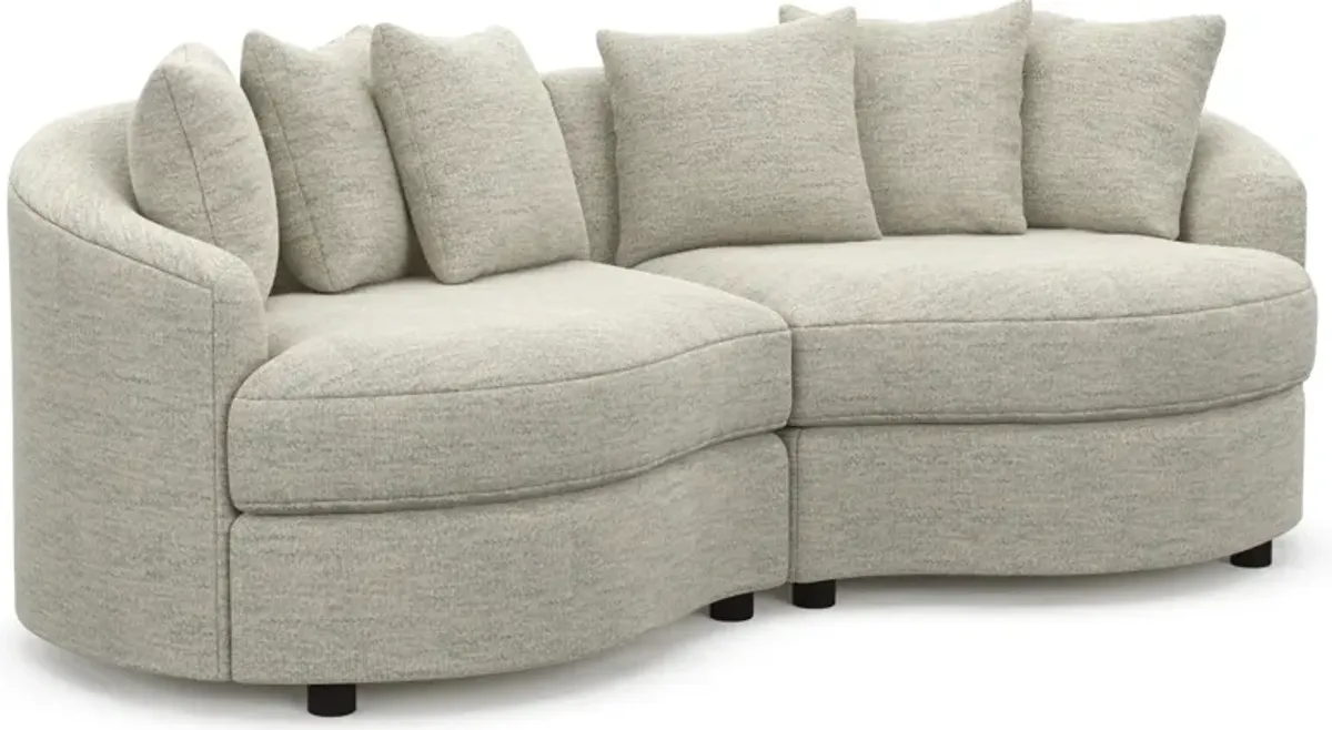 Allegra Foam Comfort 2-Piece Sectional - Merino Chalk