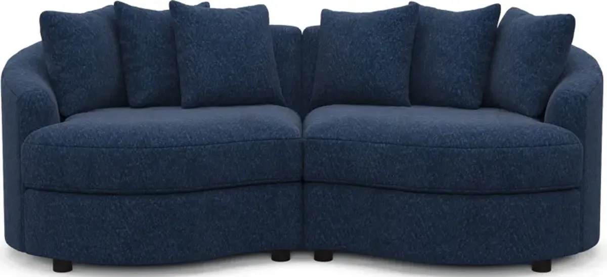 Allegra Foam Comfort 2-Piece Sectional - Oslo Navy