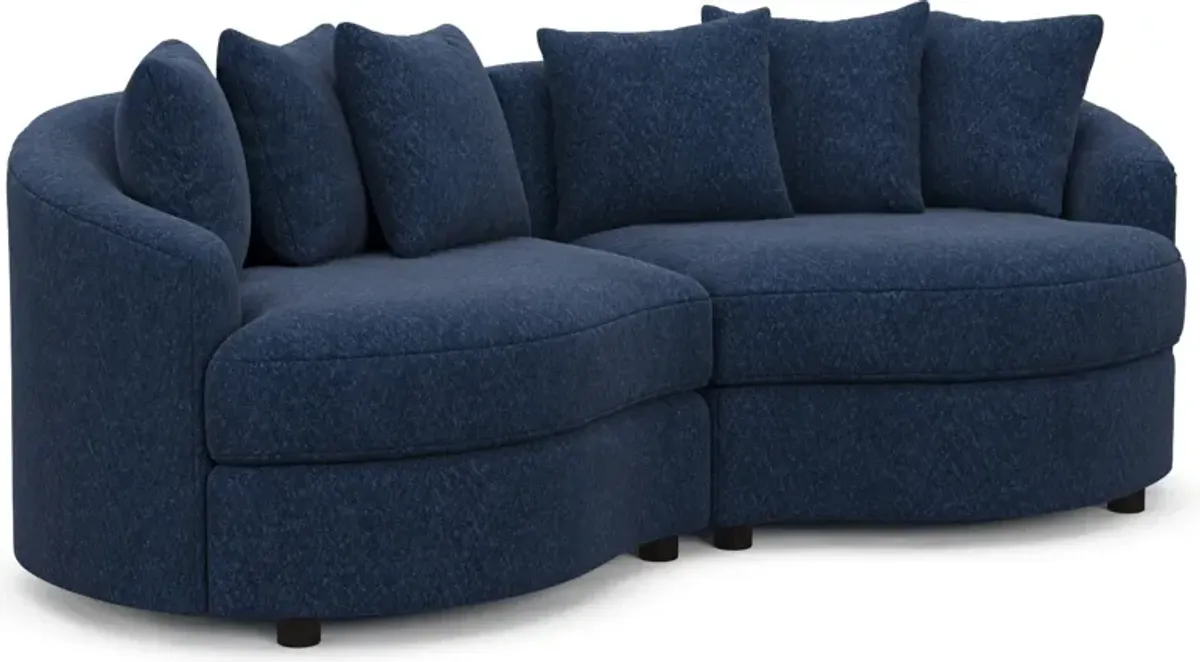 Allegra Foam Comfort 2-Piece Sectional - Oslo Navy