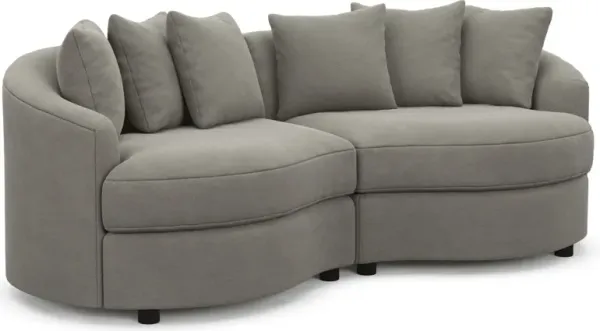 Allegra Foam Comfort 2-Piece Sectional - Abington Fog