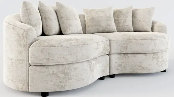 Allegra Foam Comfort 2-Piece Sectional - Hearth Cement