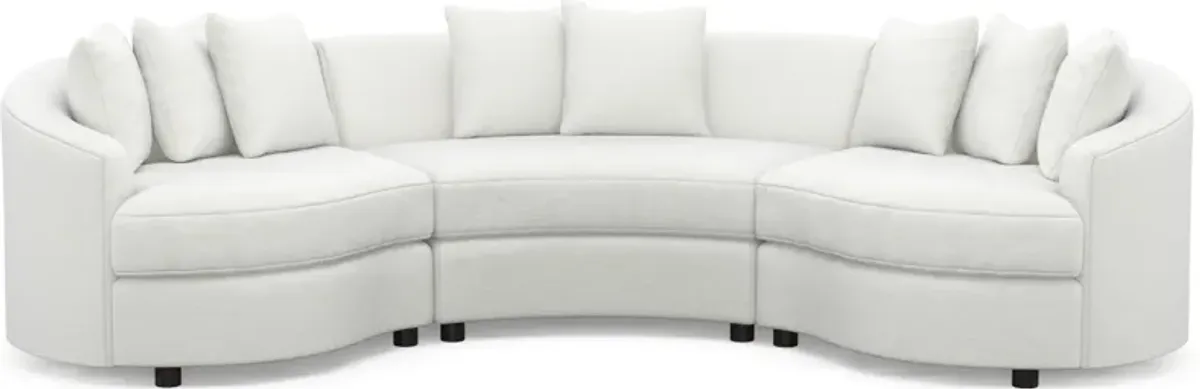 Allegra Foam Comfort 3-Piece Sectional - Contessa Vanilla