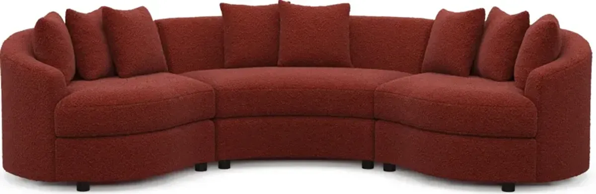 Allegra Foam Comfort 3-Piece Sectional - Bloke Brick