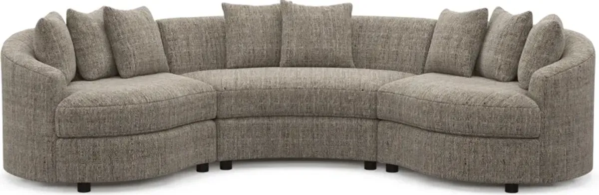 Allegra Foam Comfort 3-Piece Sectional - Mason Flint