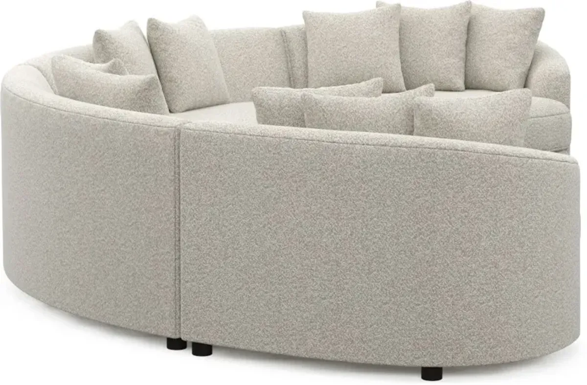 Allegra Foam Comfort 3-Piece Sectional - Muse Stone