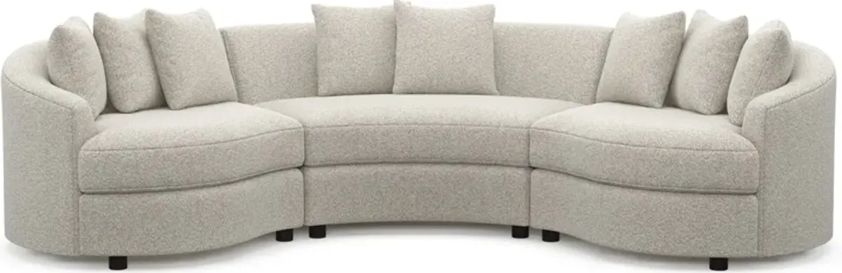 Allegra Foam Comfort 3-Piece Sectional - Muse Stone