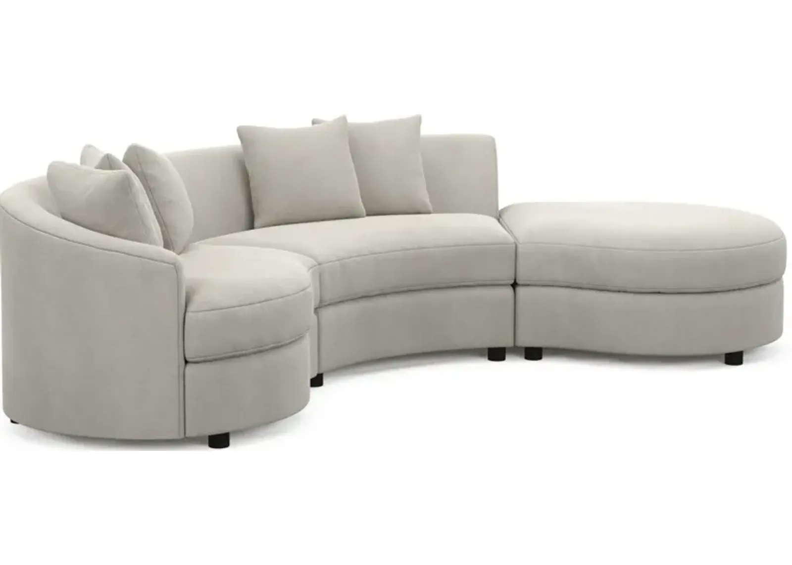 Allegra Foam Comfort 3-Piece Sectional with Right-Facing Chaise - Laurent Beach